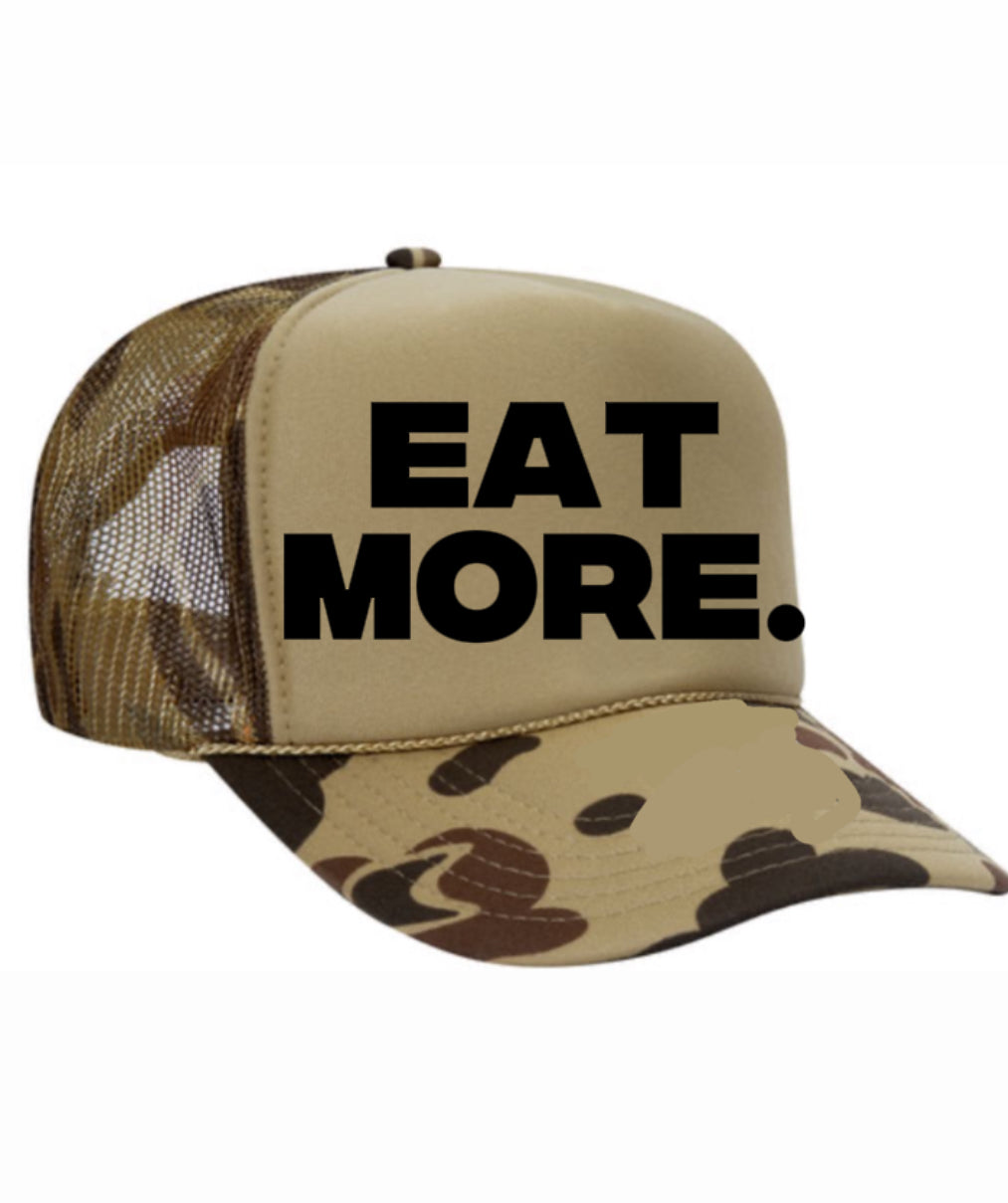 Eat More Trucker Camo color way
