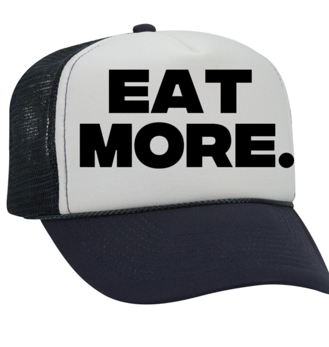 Eat More trucker Black